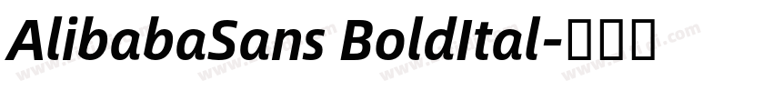 AlibabaSans BoldItal字体转换